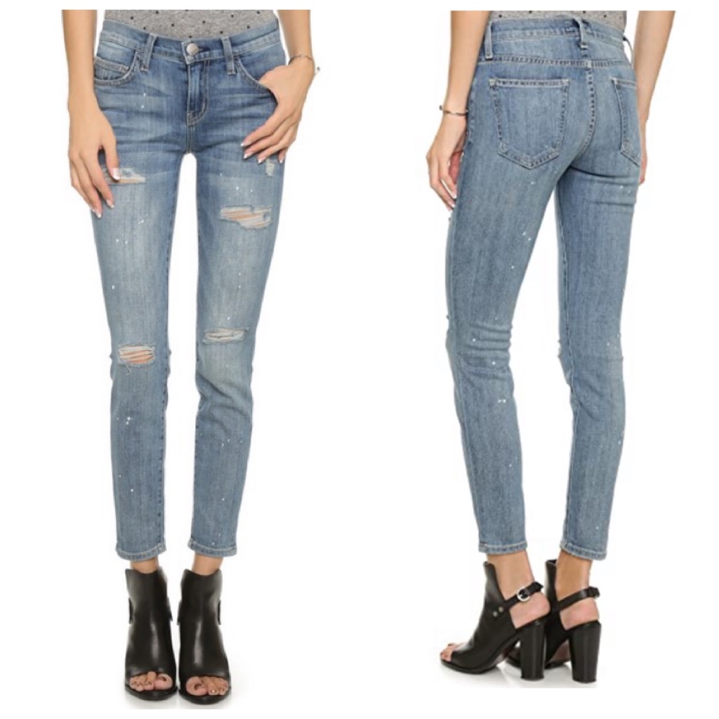 Current Elliot Paint Splatter Stiletto Jean